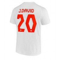 Camiseta Canadá Jonathan David #20 Segunda Equipación Replica Mundial 2022 mangas cortas